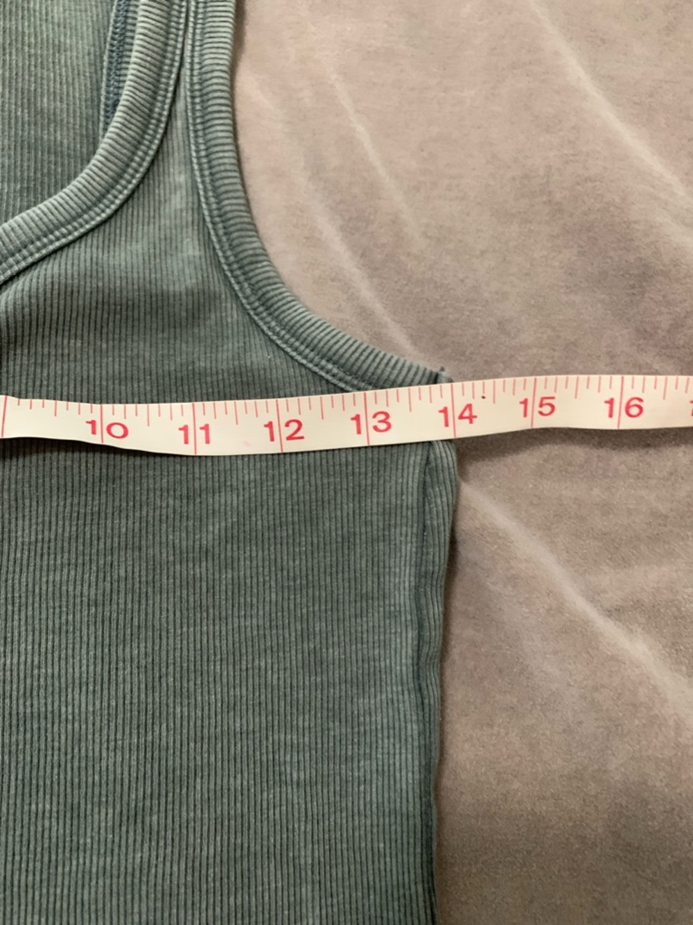aerie Ribbed Henley Tank - Seafoam Green - Picture 5 of 6